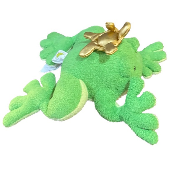 ANIMAL ADVENTURE 7” GOLD CROWN FROG PRINCE PLUSH - Picture 3 of 4